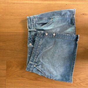 x We The Free Wynne Denim Skirt in Light Indigo